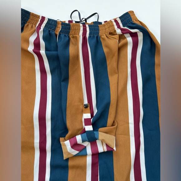 Summer Striped Off The Shoulder Dress Midi Dark Pastel Gingham Babydoll Mini Mom - Picture 5 of 17